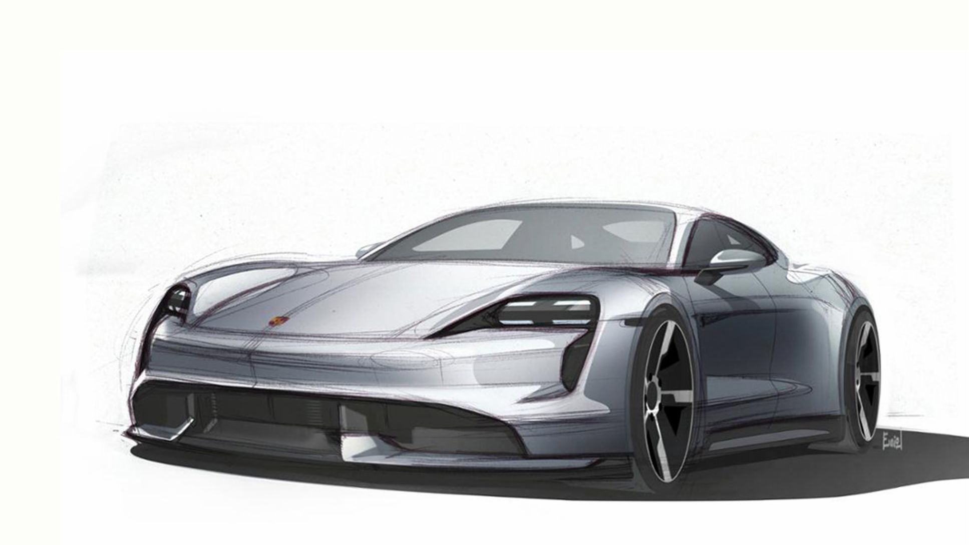 Taycan, Exterieur-Skizze, 2019, Porsche AG