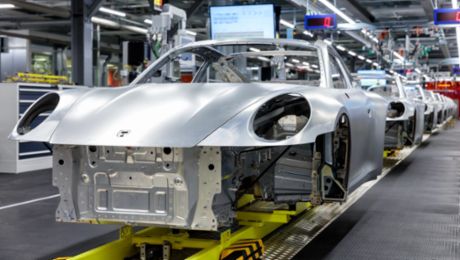 Innovative Karosseriefertigung beim neuen 911